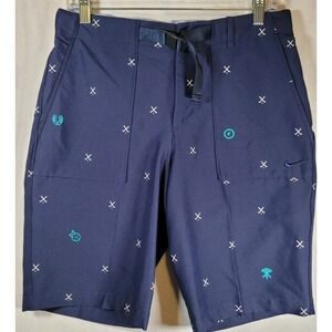 Nike Dri Fit Casual Golf Shorts Men's Size 30 Slim Fit Blue - 10"